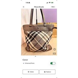 Burberry Nova Check Glitter tote